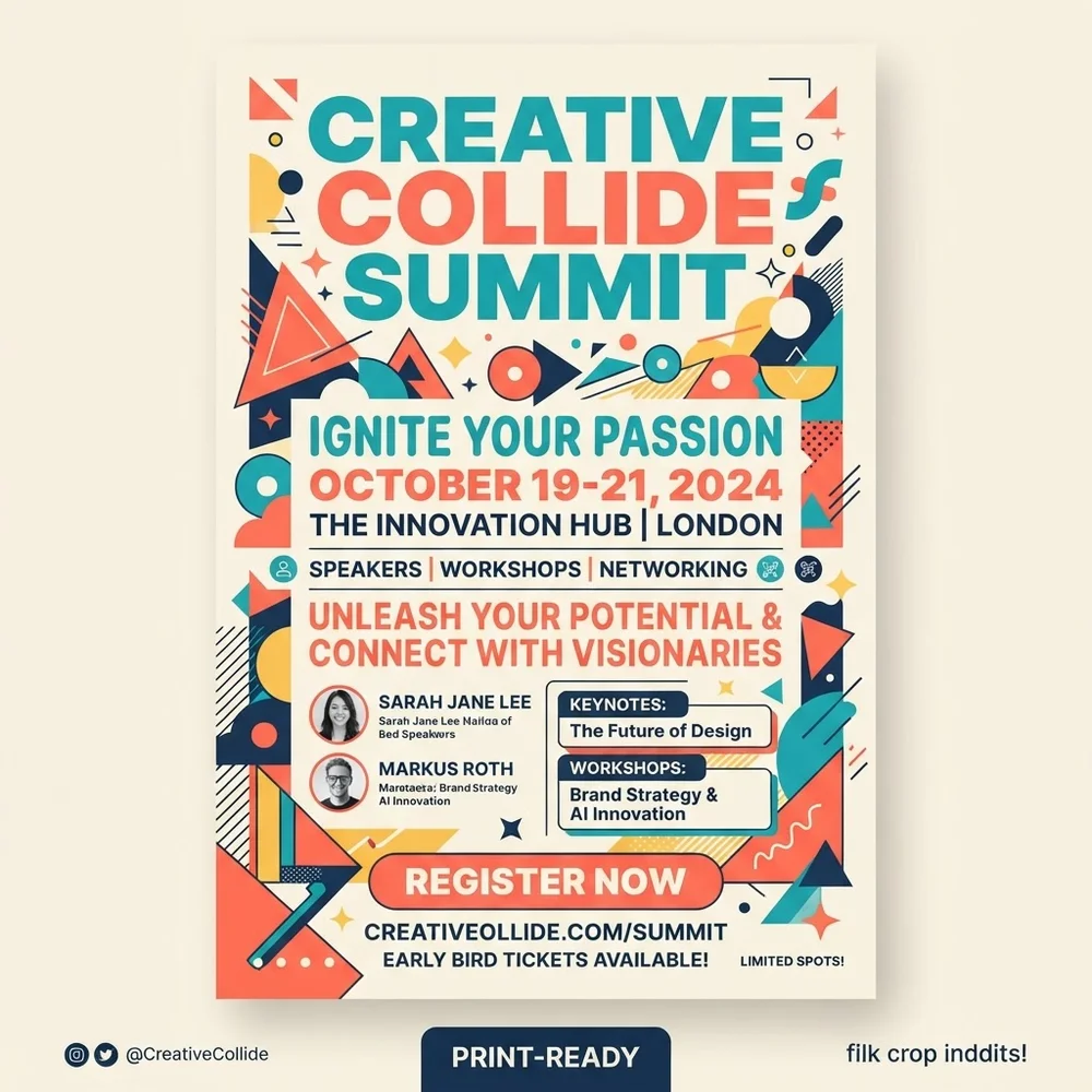 A flyer design from the Papirro collection